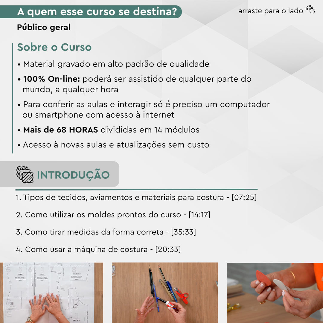 Curso de Costura Gente que Ama Costurar com Idineia Merci