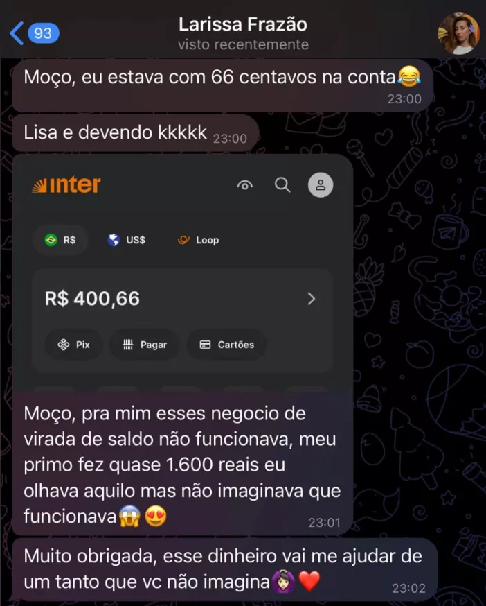 Provas de pagamento