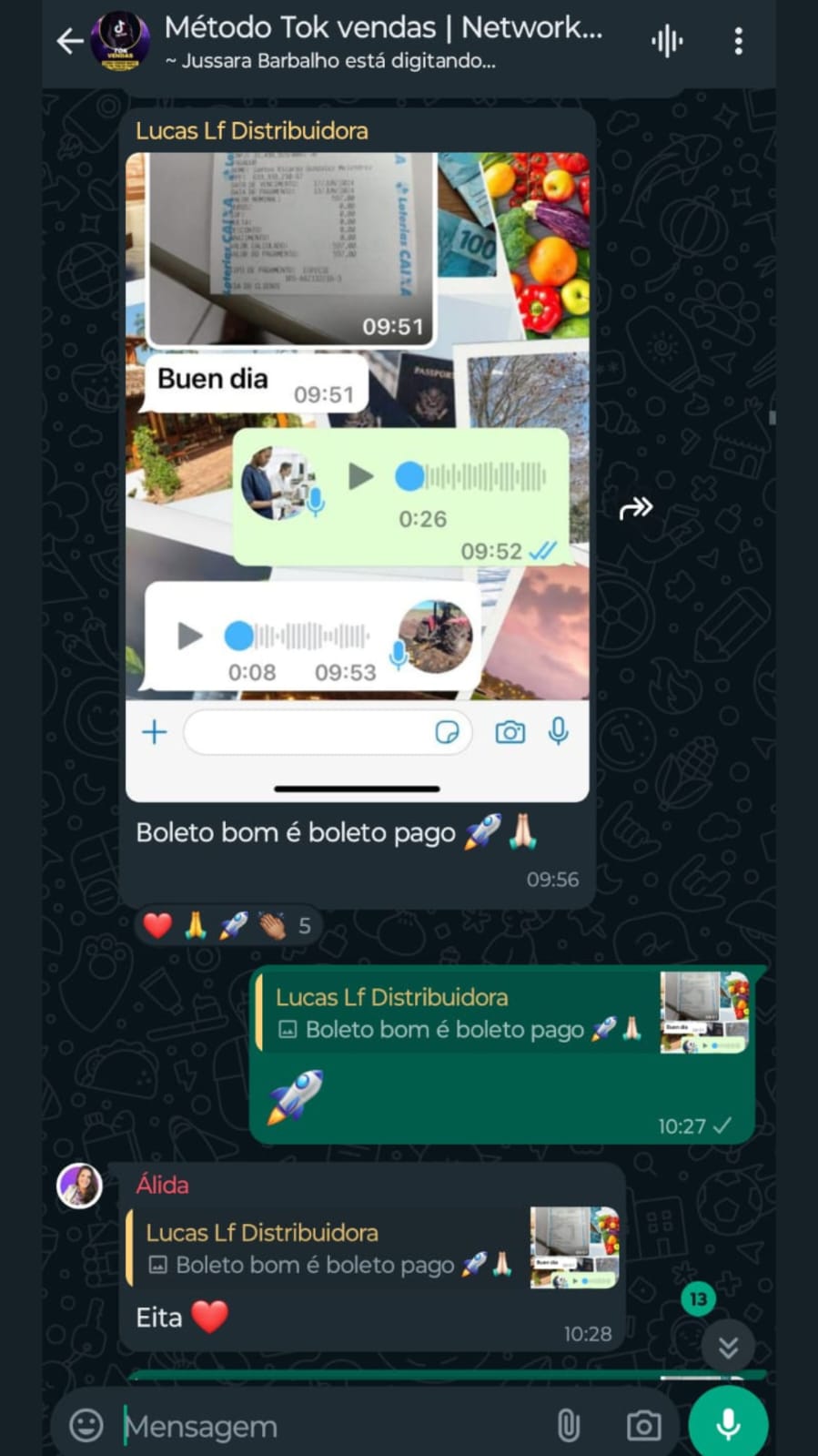Resultado do aluno aplicando a técnica de venda 100% orgânica de venda no TikTok