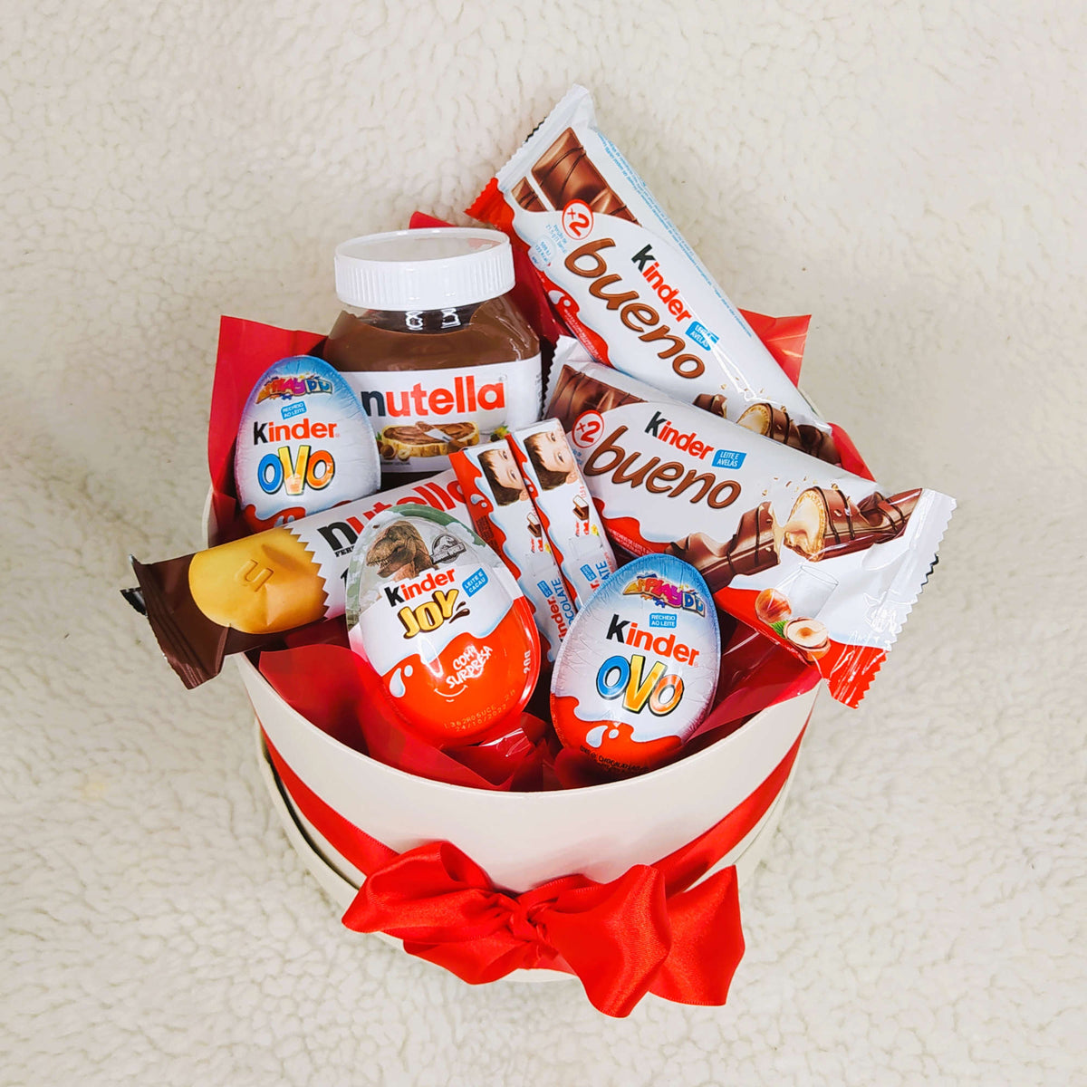 Cesta De Luxo Redonda – Kinder & Nutella